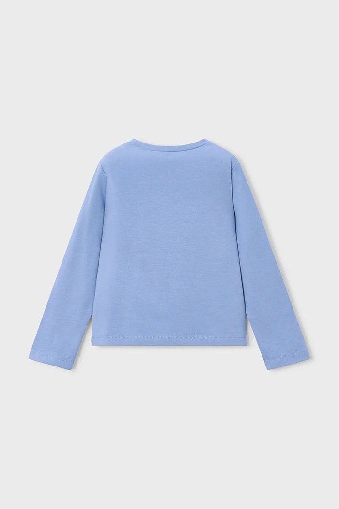 Mayoral блуза с дълги ръкави за деца с памук 178.6H.Mini.9BY2 син AW26