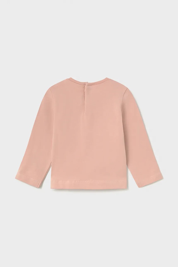 Mayoral лонгслив для детей с хлопком 116.4F.Baby.9BY2 розовый AW26