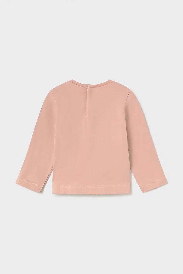 Mayoral лонгслив для детей с хлопком 116.4F.Baby.9BY2 розовый AW26