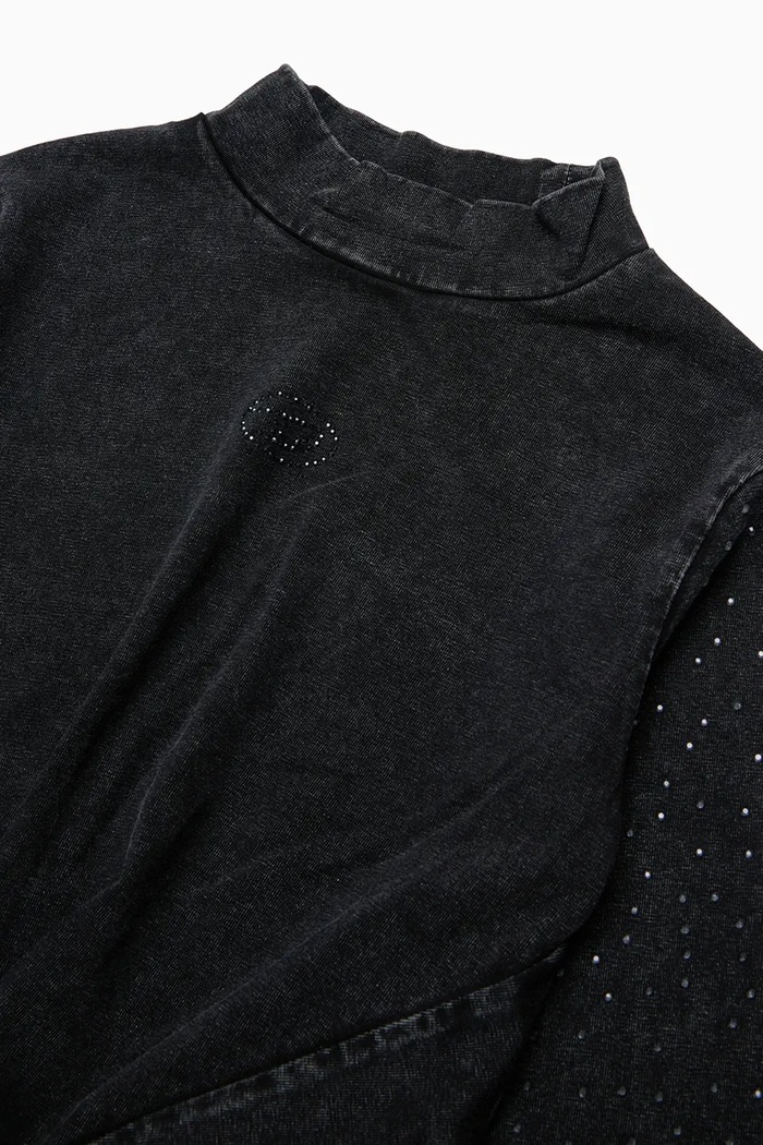 Dievča Diesel Tričko s dlhým rukávom detské TKNOT T-SHIRT J03011.KYA2K čierna