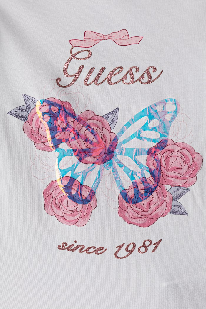 DÍVKA Guess tričko s dlouhým rukávem dětské bavlněné s elastanem K6YI25.K3738.9BY2 bílá