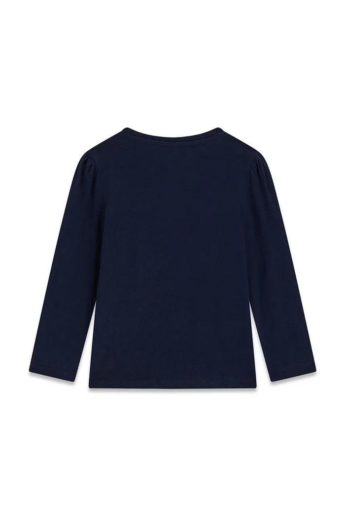 Guess longsleeve dziecięcy bawełniany z elastanem K6YI18.K3698.9BY2 granatowy AW26