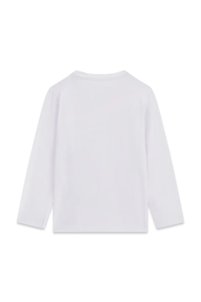 Guess longsleeve dziecięcy bawełniany z elastanem K6YI02.K3663.9BY2 biały AW26
