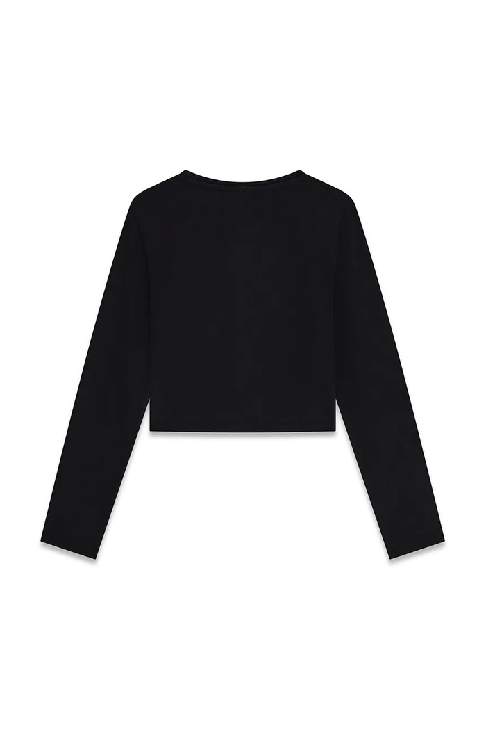 Guess longsleeve dziecięcy z bawełną J6YI35.K3774.9BY2 czarny AW26