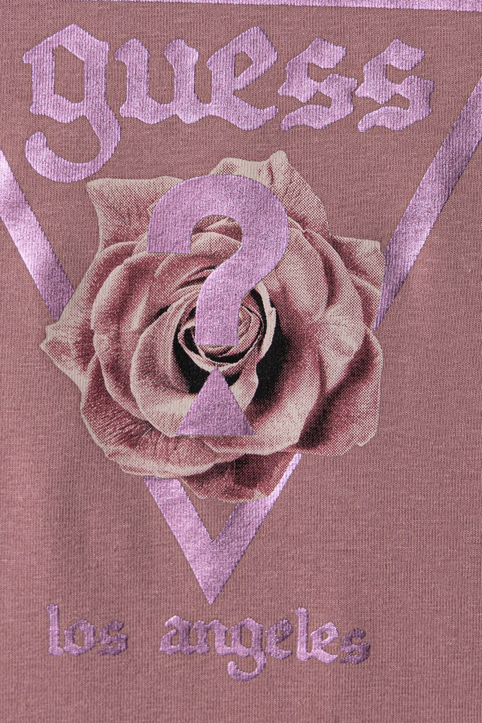 Dziewczynka Guess Longsleeve dziecięcy bawełniany z elastanem J6YI33.K3771.9BY2 różowy