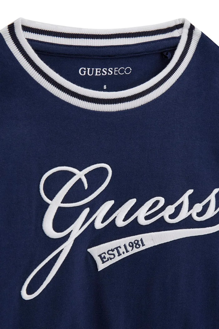 Odzież Guess bluza dziecięca bawełniana J6YI30.K3765.9BY2 granatowy
