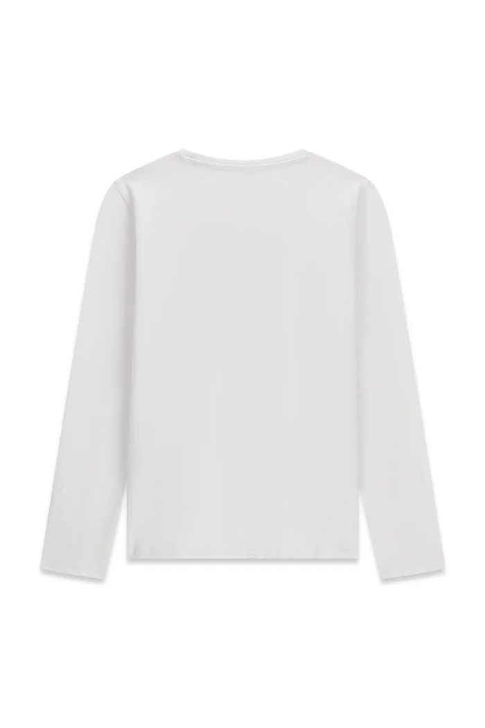 Guess longsleeve dziecięcy bawełniany z elastanem J6YI21.K3747.9BY2 biały AW26