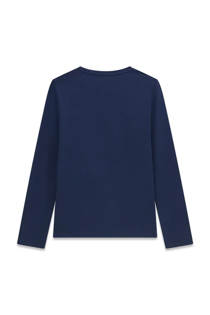 Guess longsleeve dziecięcy bawełniany z elastanem J6YI21.K3747.9BY2 granatowy AW26