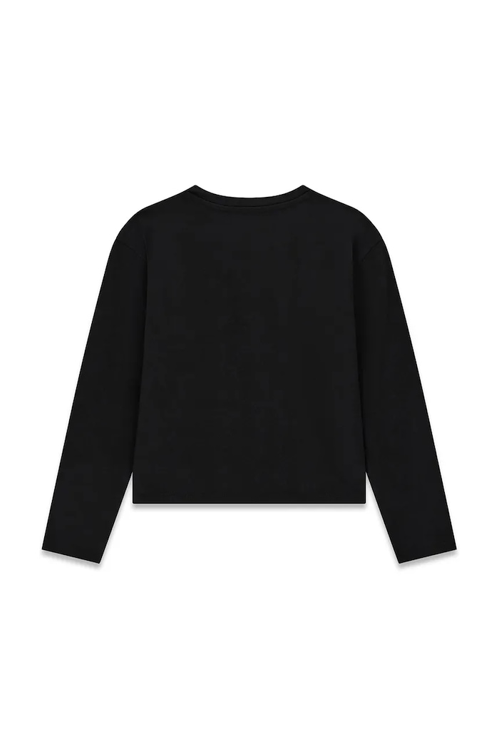 Guess longsleeve dziecięcy bawełniany z elastanem J6YI04.K3671.9BY2 czarny AW26