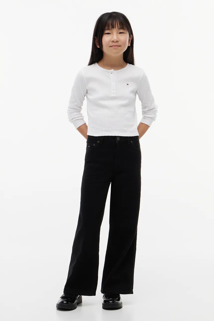 Tommy Hilfiger longsleeve dziecięcy z bawełną biały KG0KG09463.9BY2