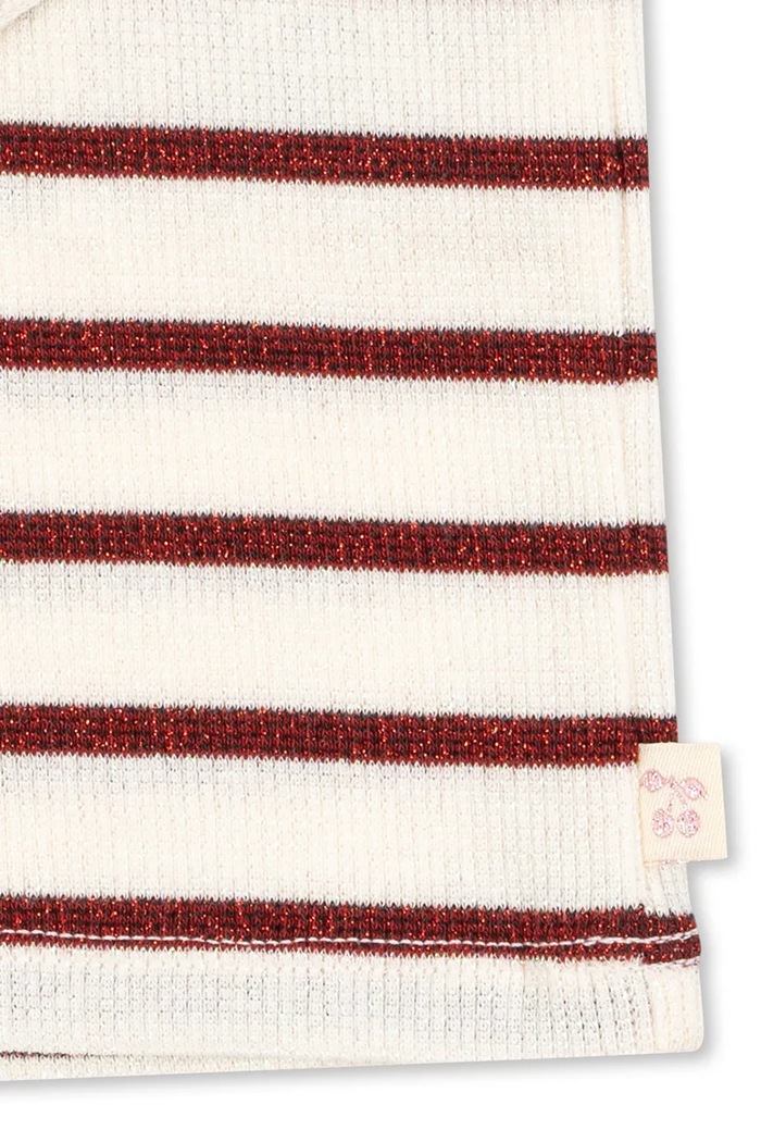 Longsleeve dziecięcy z bawełną ROLI STRIPE BLOUSE OCS Konges Sløjd beżowy KS107607.9BY2