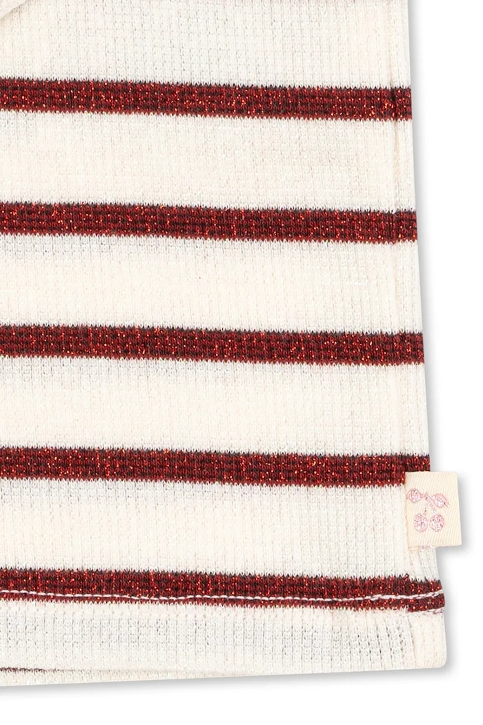 Longsleeve dziecięcy z bawełną ROLI STRIPE BLOUSE OCS Konges Sløjd beżowy KS107607.9BY2