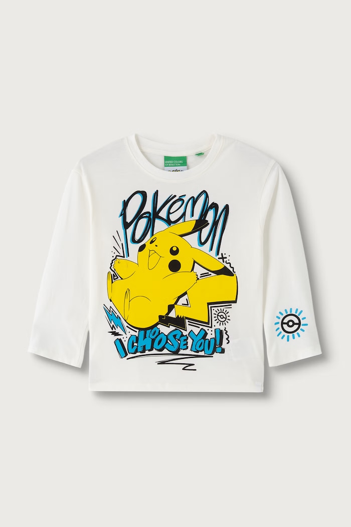 United Colors of Benetton Longsleeve dziecięcy bawełniany biały 3XUGG10NT.P.Seasonal