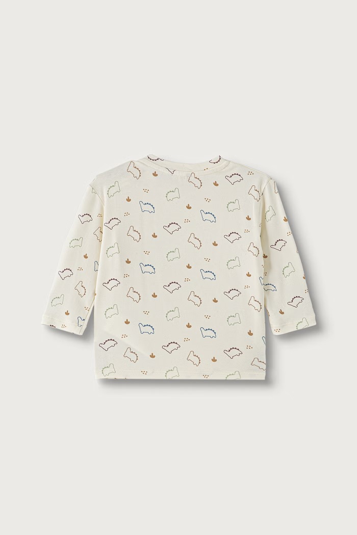 United Colors of Benetton Longsleeve niemowlęcy bawełniany z elastanem 386YA107N.W.Seasonal beżowy AW26