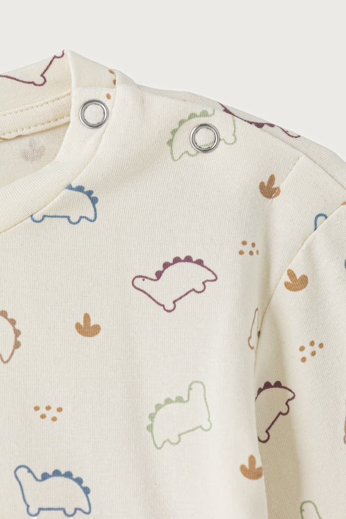 Chłopiec United Colors of Benetton Longsleeve niemowlęcy bawełniany z elastanem 386YA107N.W.Seasonal beżowy