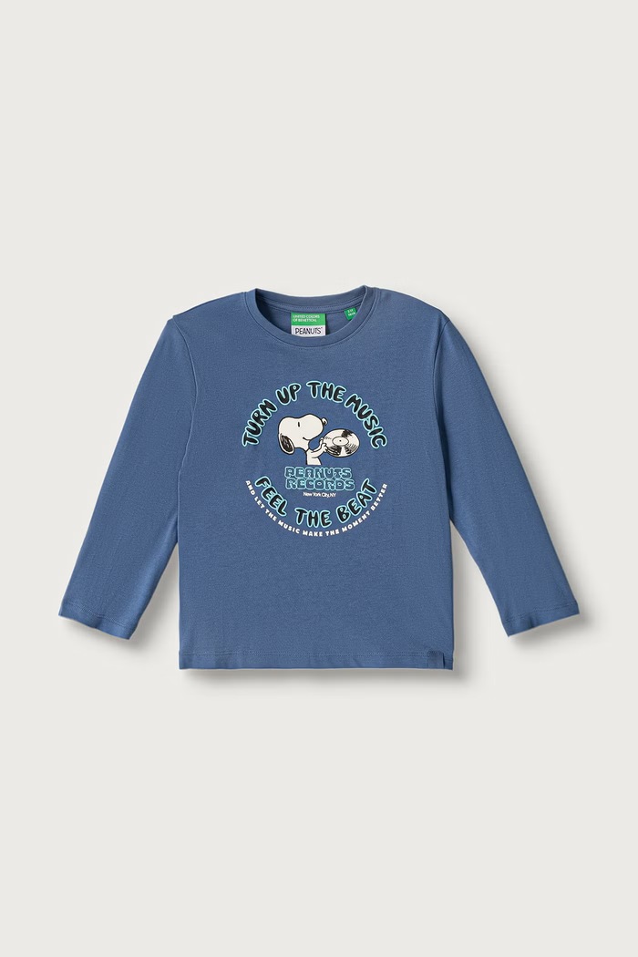 United Colors of Benetton Longsleeve dziecięcy bawełniany niebieski 3I1XG10NF.P.Seasonal