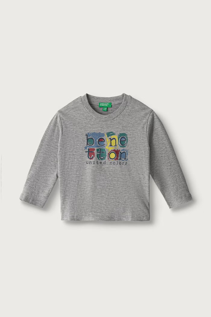 United Colors of Benetton Longsleeve damski bawełniany szary 3ATNG10NK.P.Seasonal