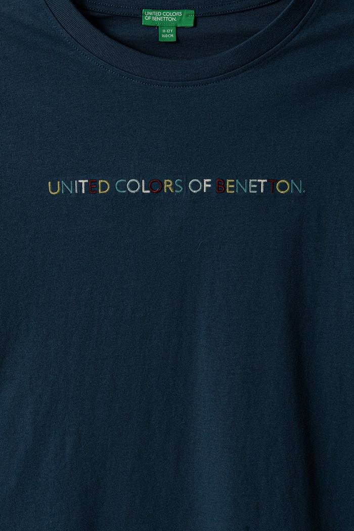Chłopiec United Colors of Benetton Longsleeve dziecięcy bawełniany 3ATNC10UD.G.Seasonal granatowy