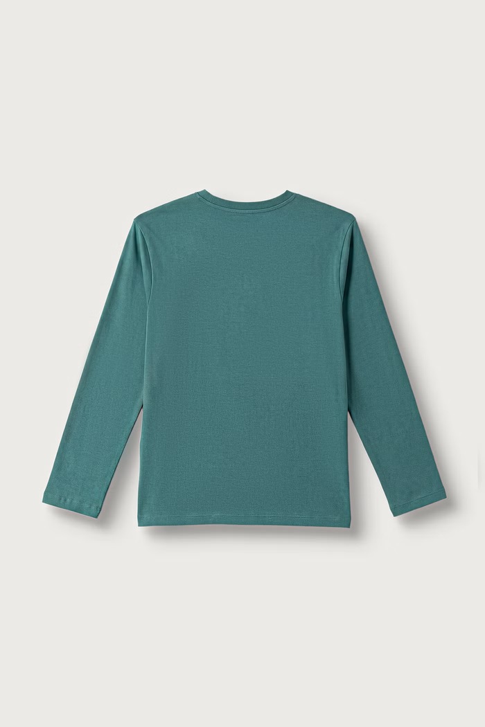 United Colors of Benetton Maglietta a maniche lunghe per bambini in cotone 3ATNC10UD.G.Seasonal turchese AW26