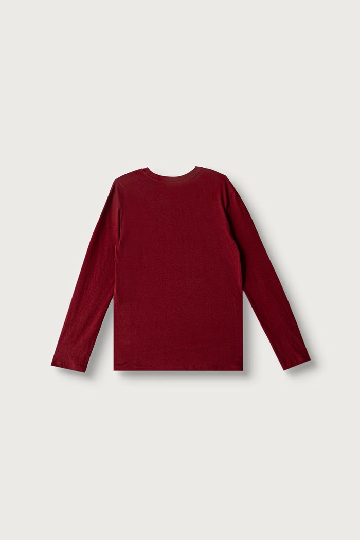 United Colors of Benetton Maglietta a maniche lunghe per bambini in cotone 3ATNC10UD.G.Seasonal granata AW26