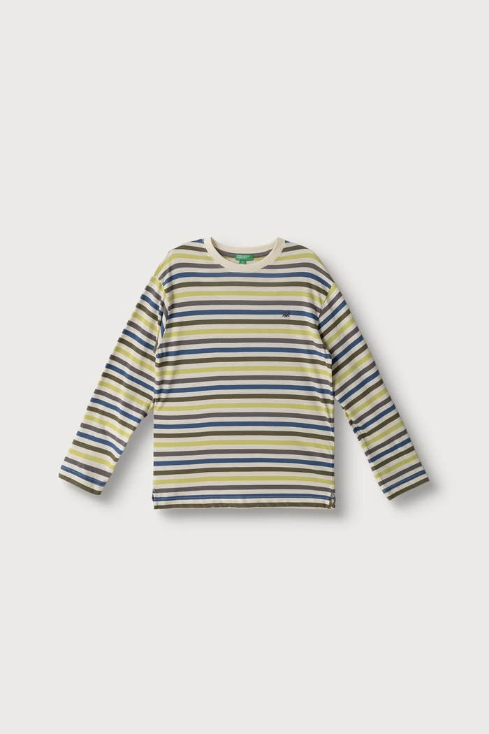 United Colors of Benetton Tričko s dlhým rukávom detské bavlnené béžová 35NUC10UH.G.Seasonal