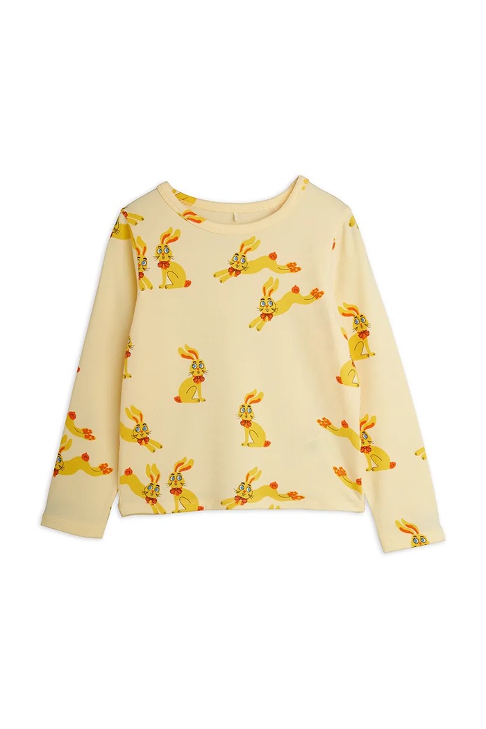 Mini Rodini T-shirt dziecięcy z lyocellu Rabbits żółty 26720153