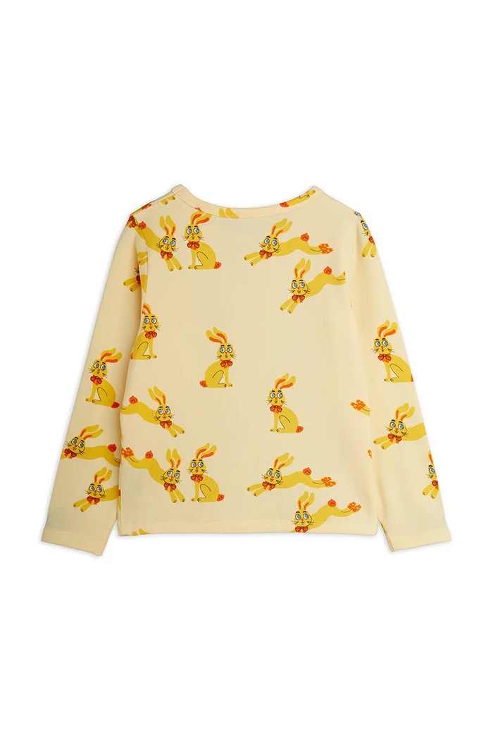 Mini Rodini T-shirt dziecięcy z lyocellu Rabbits 26720153 żółty AW26