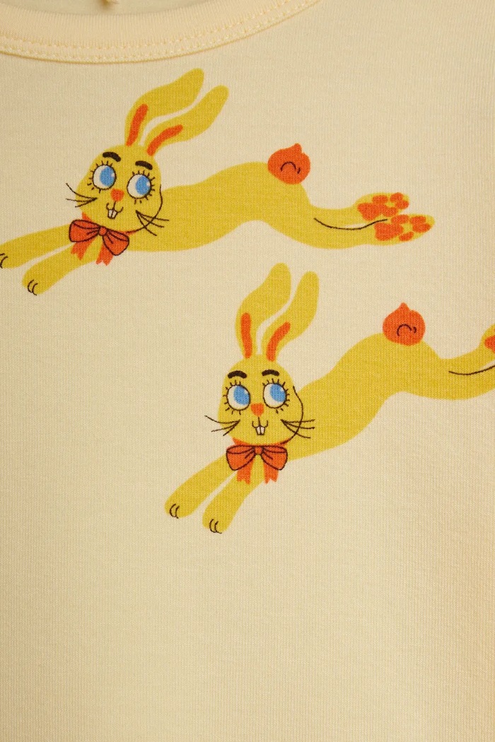 Chłopiec Mini Rodini T-shirt dziecięcy z lyocellu Rabbits 26720153 żółty