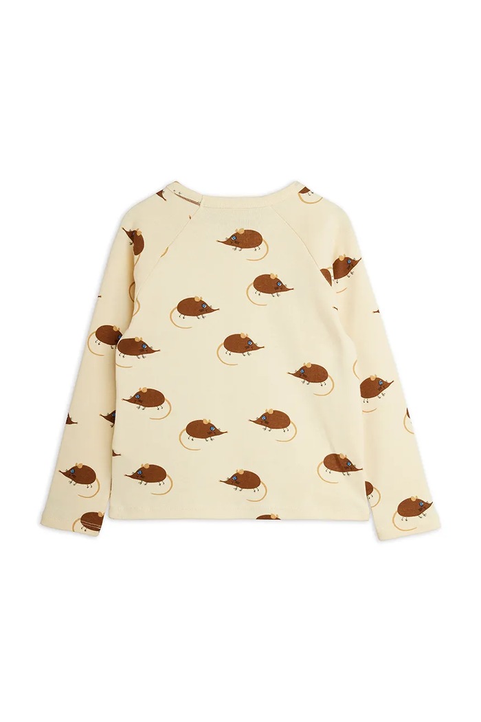 Mini Rodini Longsleeve dziecięcy bawełniany Elephant 26720128 beżowy AW26