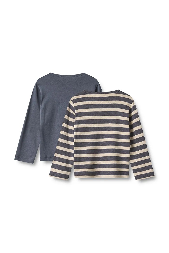 Wheat Longsleeve dziecięcy bawełniany 2-pack 2164.108S.GOTS niebieski AW26