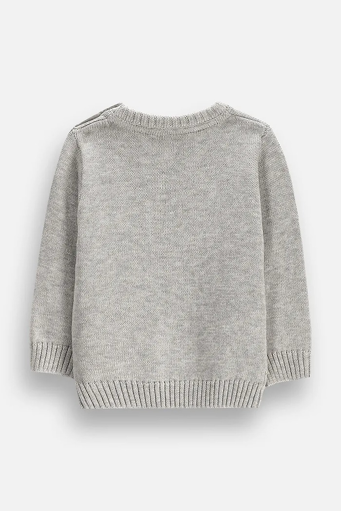 Coccodrillo Sweter dziecięcy z bawełną ZC6172101FBN szary AW26