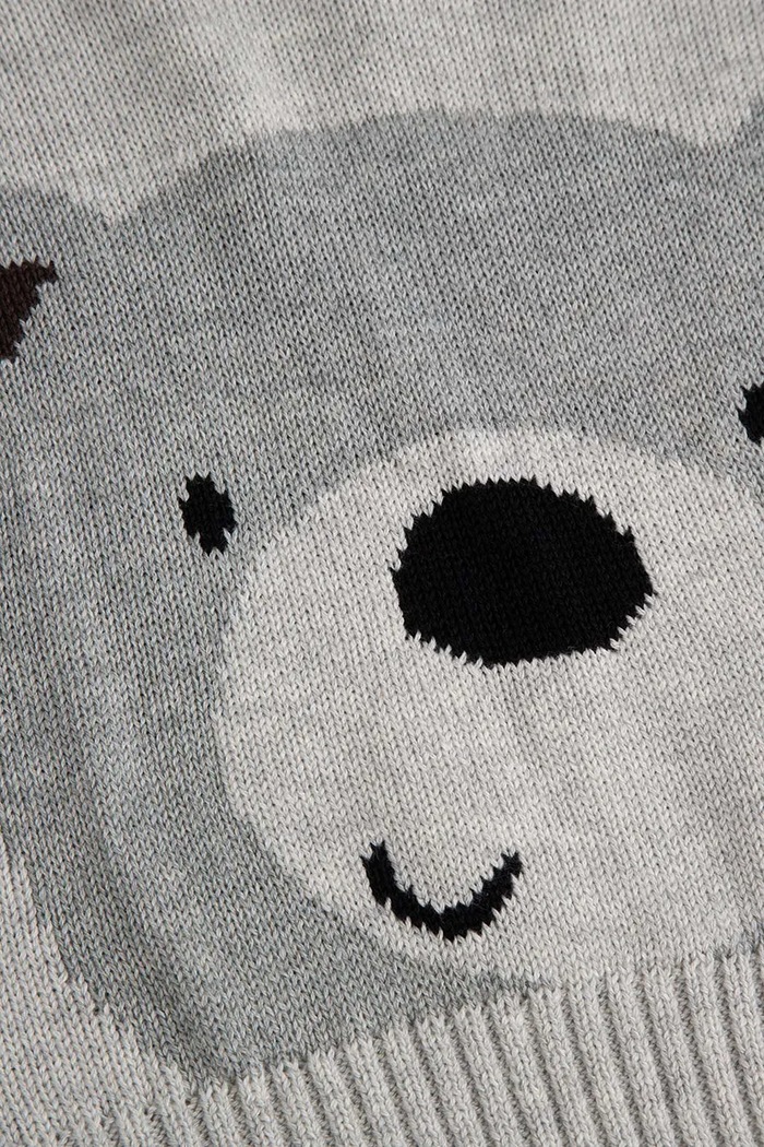 Sweter dziecięcy z bawełną Coccodrillo ZC6172101FBN szary