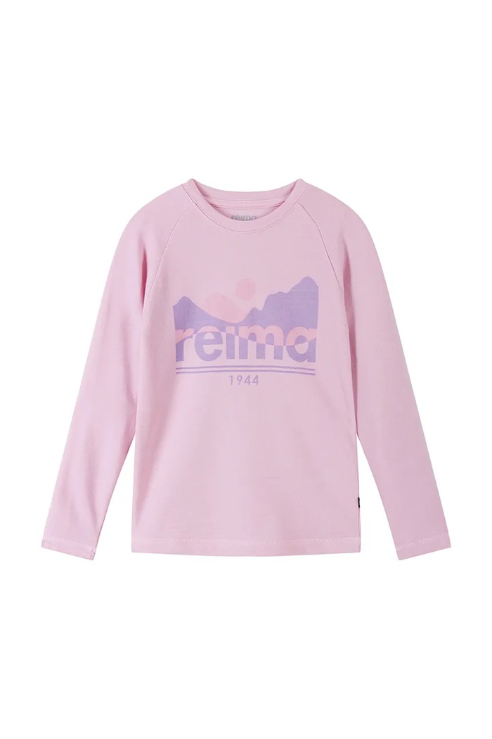 Reima Longsleeve dziecięcy z wełną merino Viisas 5200012C.9BY2 różowy AW26