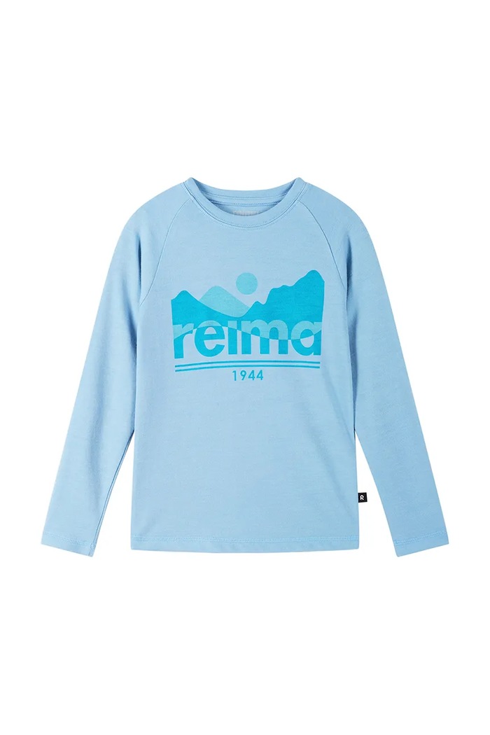Reima Longsleeve dziecięcy z wełną merino Viisas 5200012C.9BY2 niebieski AW26