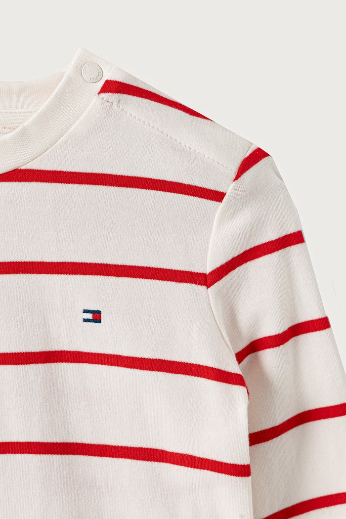 Tommy Hilfiger tričko s dlouhým rukávem kojenecké bavlněné s elastanem 2-pack KN0KN02319.9BY2