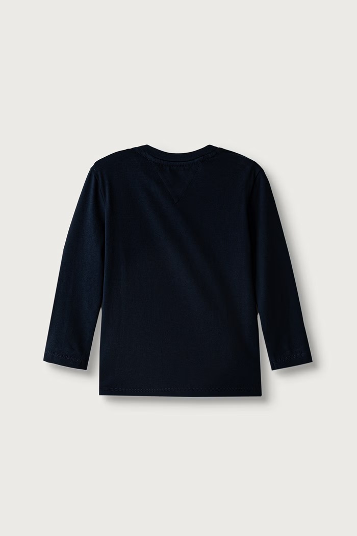 Tommy Hilfiger tričko s dlouhým rukávem kojenecké bavlněné s elastanem 2-pack KN0KN02319.9BY2 námořnická modř AW26