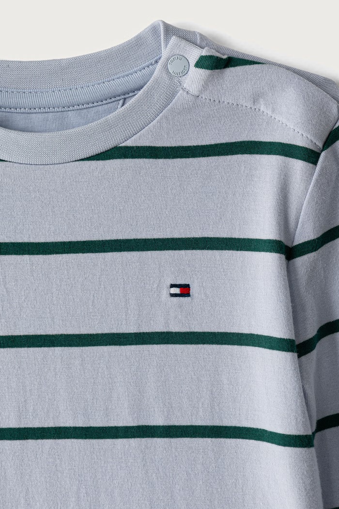 Tommy Hilfiger tričko s dlouhým rukávem kojenecké bavlněné s elastanem 2-pack námořnická modř KN0KN02319.9BY2