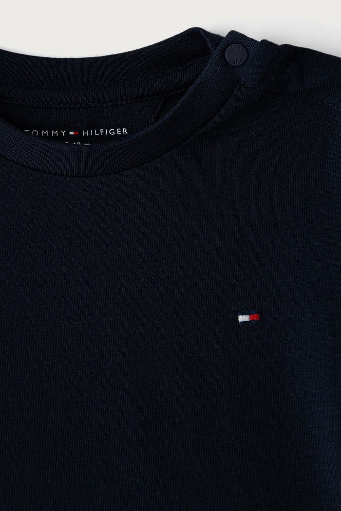 Tommy Hilfiger tričko s dlouhým rukávem kojenecké bavlněné s elastanem 2-pack KN0KN02319.9BY2 námořnická modř