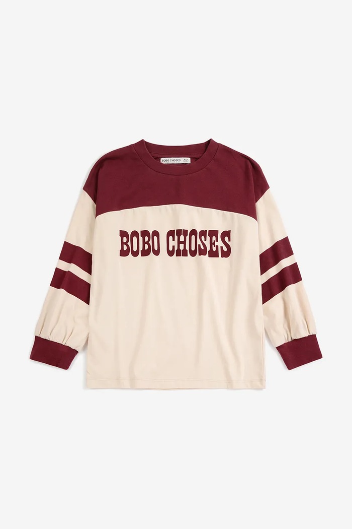 Bobo Choses Μακρυμάνικο παιδικό βαμβακερό 226AC112 μπεζ AW26