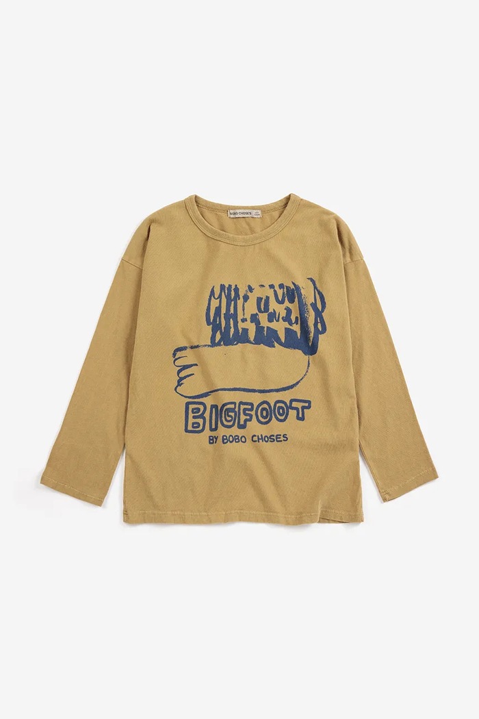 Bobo Choses a maniche lunghe per bambini in cotone Bigfoot 226AC011 giallo AW26