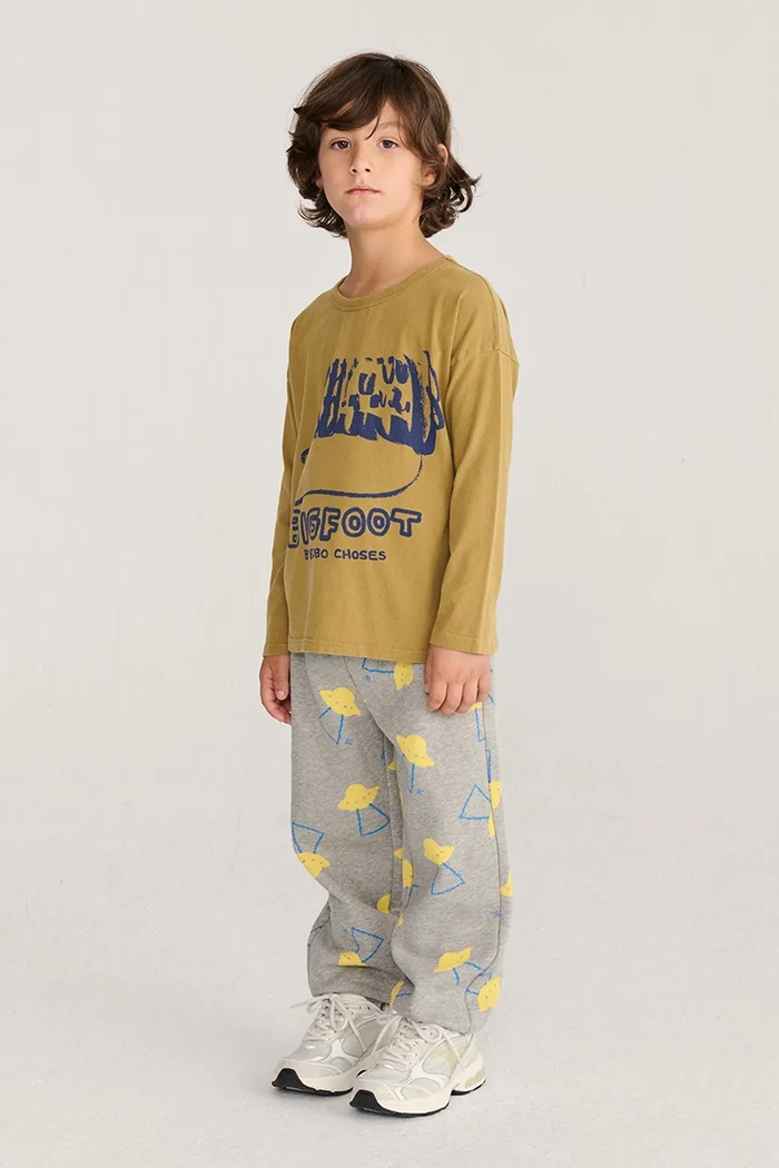 BIMBA Bobo Choses a maniche lunghe per bambini in cotone Bigfoot 226AC011 giallo
