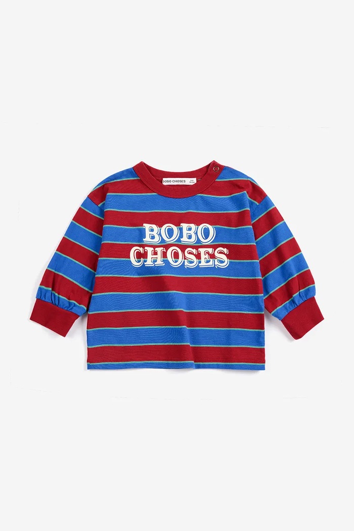 Bobo Choses Μακρυμάνικο παιδικό βαμβακερό 226AB098 μπλε AW26
