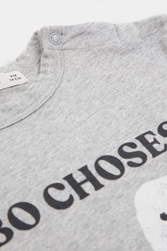 Bobo Choses a maniche lunghe per bambini in cotone Booty Ghosts 226AB046 grigio AW26