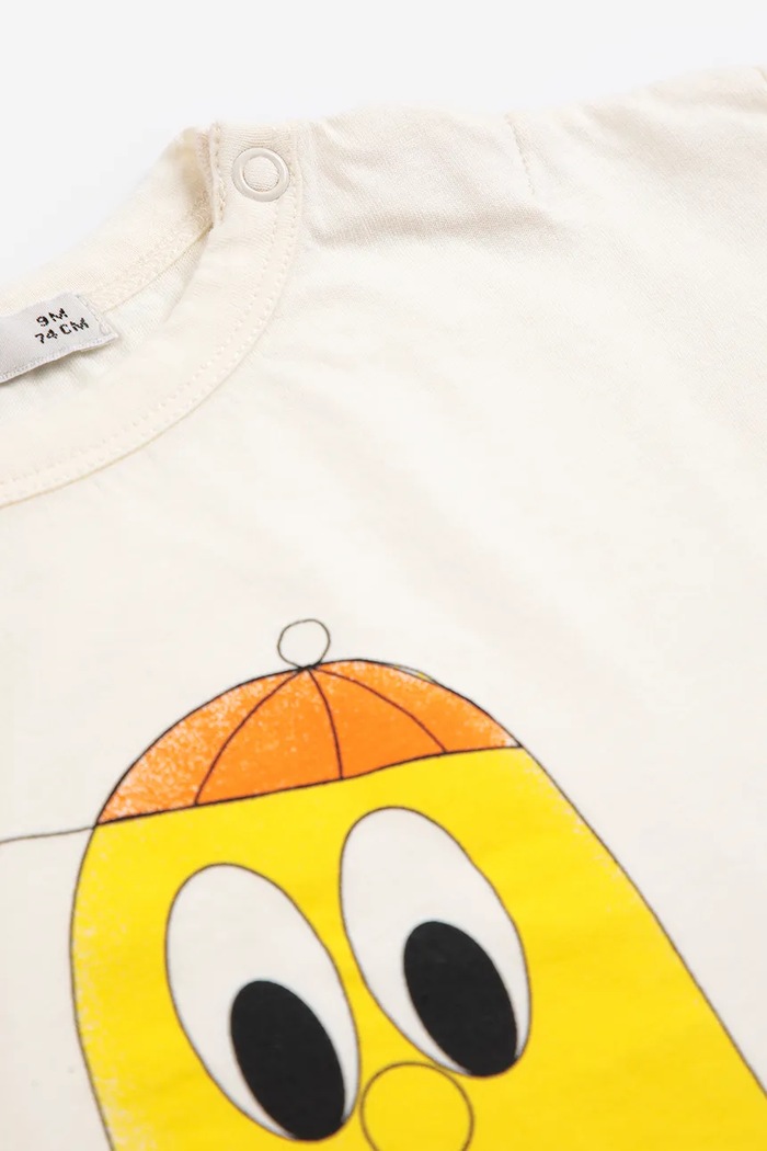 Bobo Choses a maniche lunghe per bambini in cotone Bigtooth Lemon 226AB042 beige AW26