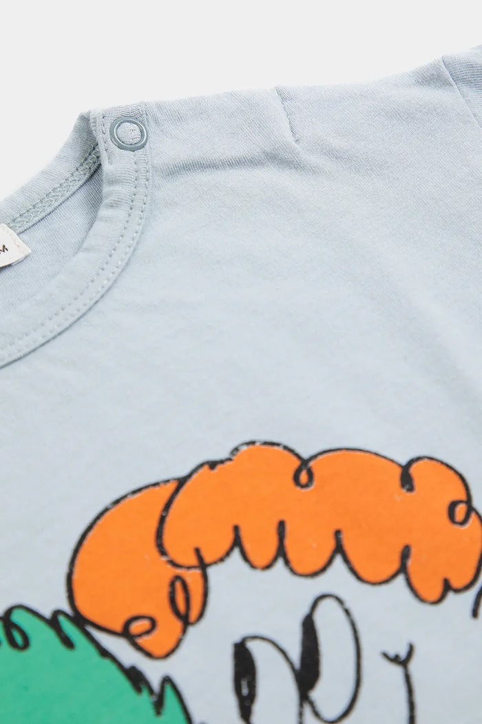 Dječaci Bobo Choses majica dugih rukava za bebe od pamuka Hug Hairy Monster 226AB040 plava