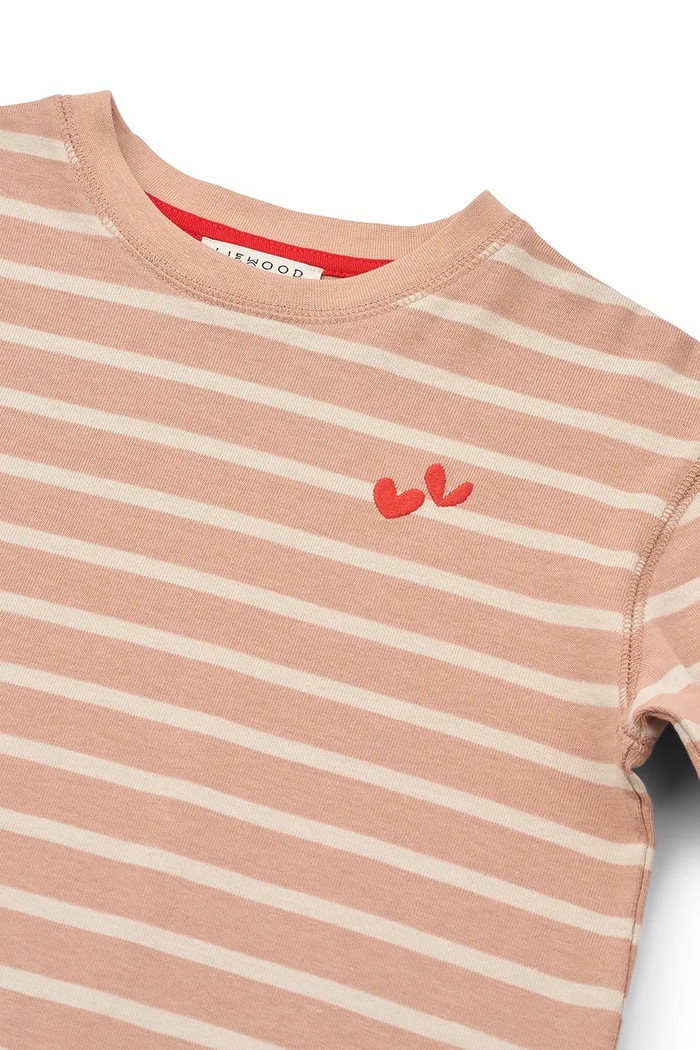 Chłopiec Liewood Longsleeve dziecięcy bawełniany Tyler Stripe LS T-shirt LW20354.9BY2 różowy