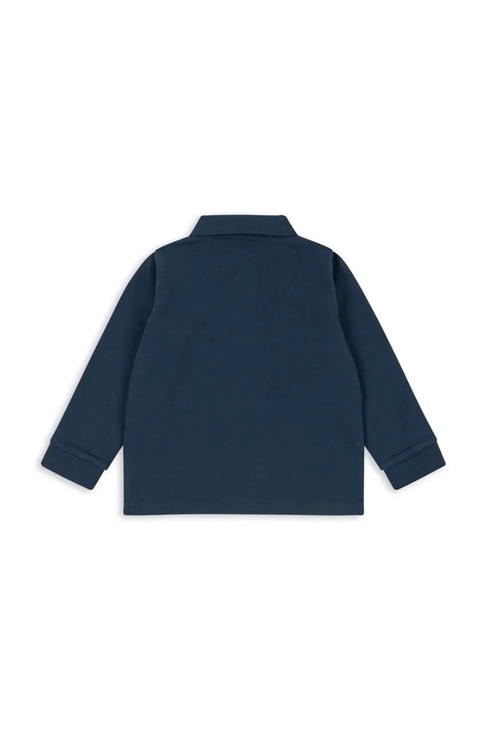 Konges Sløjd Tričko s dlhým rukávom detské bavlnené FLORIAN LS POLO GOTS KS106024.9BY2 tmavomodrá AW26