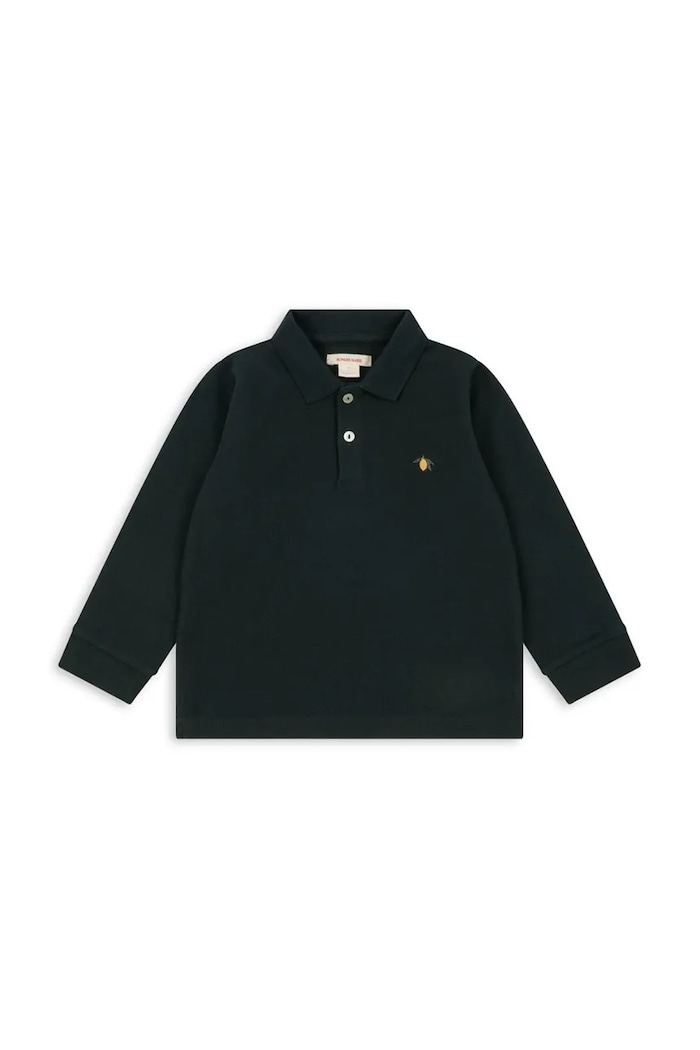 Konges Sløjd Μακρυμάνικο παιδικό βαμβακερό FLORIAN LS POLO GOTS πράσινο KS106024.9BY2