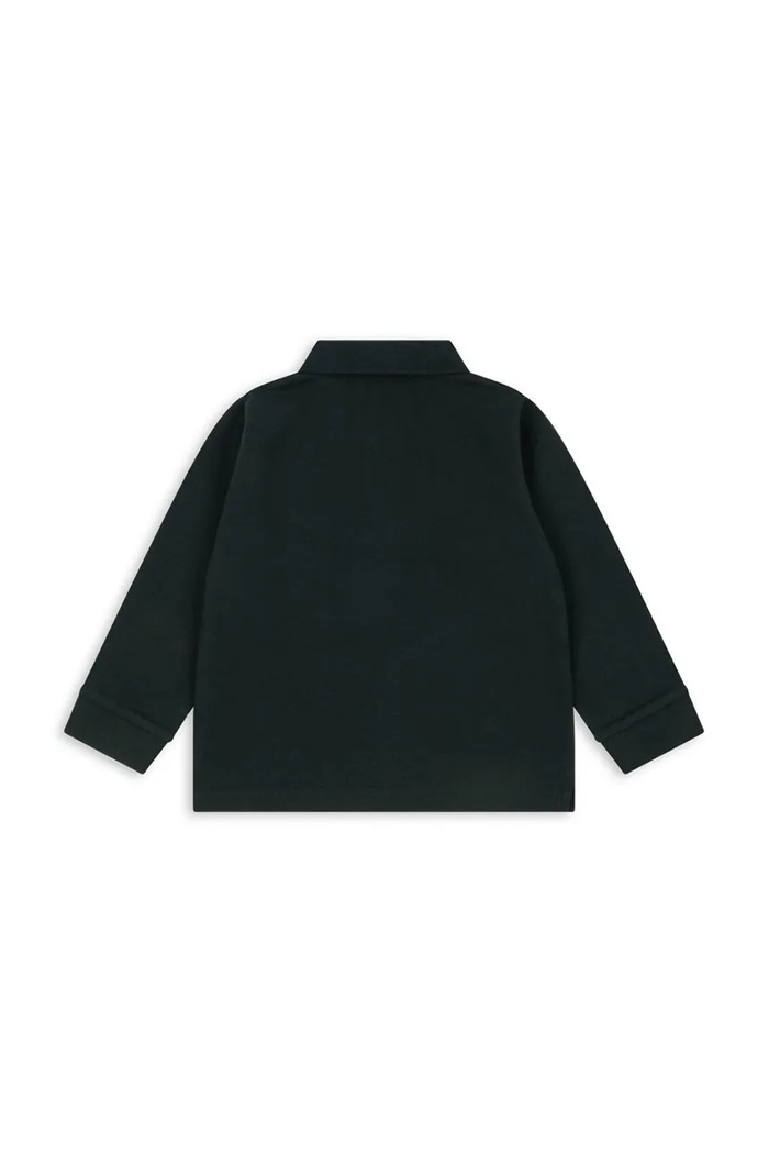 Konges Sløjd Longsleeve dziecięcy bawełniany FLORIAN LS POLO GOTS KS106024.9BY2 zielony AW26