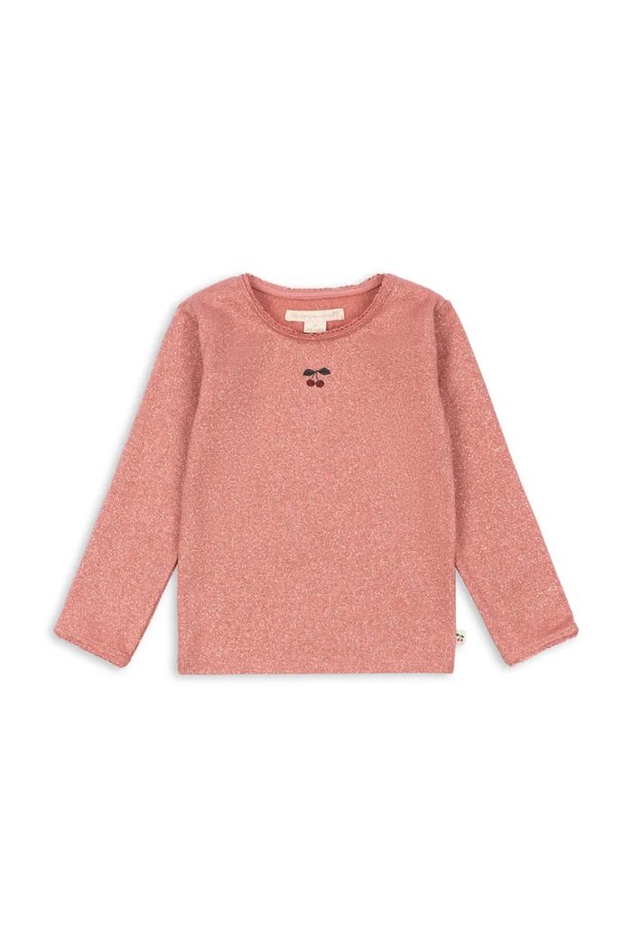Konges Sløjd Majica dugih rukava za djecu s pamukom ROLI BLOUSE OCS roza KS106214.9BY2